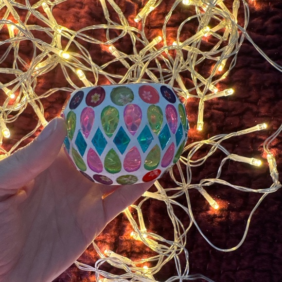Colorful Mosaic Candle Holder - Picture 9 of 9